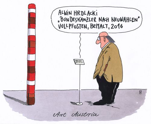 Cartoon: art austria (medium) by Andreas Prüstel tagged österreich,austria,bundeskanzler,neuwahlen,fpö,vollpfosten,kunst,art,museum,ausstellung,alfred,hrdlicka,cartoon,karikatur,andreas,pruestel,österreich,austria,bundeskanzler,neuwahlen,fpö,vollpfosten,kunst,art,museum,ausstellung,alfred,hrdlicka,cartoon,karikatur,andreas,pruestel