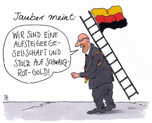 Cartoon: aufsteigergesellschaft (medium) by Andreas Prüstel tagged deutsche,leitkultur,peter,tauber,generalsekretär,cdu,stolz,aufsteigergesellschaft,cartoon,karikatur,andreas,pruestel,deutsche,leitkultur,peter,tauber,generalsekretär,cdu,stolz,aufsteigergesellschaft,cartoon,karikatur,andreas,pruestel