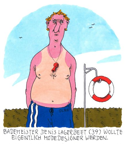 Cartoon: bademeister (medium) by Andreas Prüstel tagged bademeister,modedesigner,berufswunsch,freibad,cartoon,karikatur,andreas,pruestel,bademeister,modedesigner,berufswunsch,freibad,cartoon,karikatur,andreas,pruestel