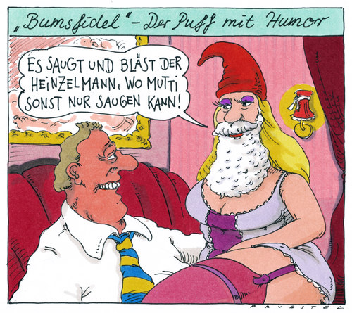 Cartoon: bumsfidel (medium) by Andreas Prüstel tagged puff,bordell,freier,hure,humor,loriot,sketch,puff,bordell,freier,hure,humor,loriot,sketch,prostitution,sex