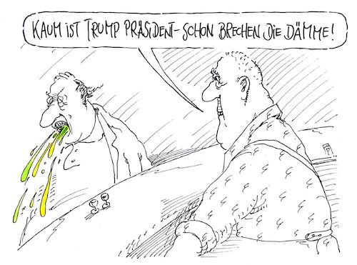 Cartoon: dammbruch (medium) by Andreas Prüstel tagged usa,trump,dammbruch,cartoon,karikatur,andreas,pruestel,usa,trump,dammbruch,cartoon,karikatur,andreas,pruestel