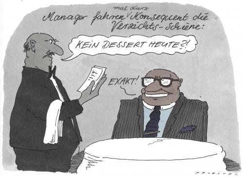 Cartoon: darben (medium) by Andreas Prüstel tagged finanzkrise,manager,restaurant,finanzkrise,wirtschafskrise,wirtschaft,finanzen,geld,gehalt,gehälter,einkommen,verzicht,verzichten,sparen,sparkurs,dessert,manager,restaurant,geschäftsmann,chef,boss,firma,unternehmen,wirtschaftsboss,essen,ernährung,nahrung,kellner,ober,gast