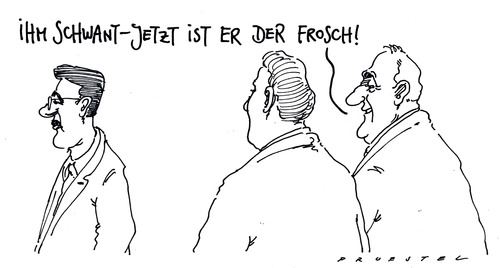 Cartoon: fdp parteitag (medium) by Andreas Prüstel tagged fdp,parteitag,rösler,parteivorsitz,frosch,fdp,parteitag,rösler,parteivorsitz,frosch
