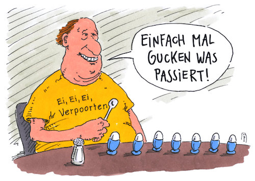 Cartoon: fipronil-test (medium) by Andreas Prüstel tagged eierskandal,fipronil,cartoon,karikatur,andreas,pruestel,eierskandal,fipronil,cartoon,karikatur,andreas,pruestel