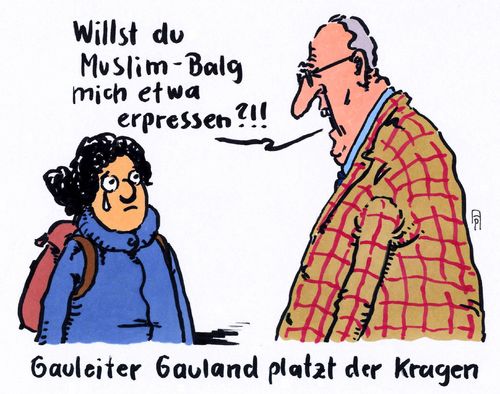 Cartoon: flüchtlingskinder (medium) by Andreas Prüstel tagged gauland,afd,flüchtlingskinder,erpressung,muslime,cartoon,karikatur,andreas,pruestel,gauland,afd,flüchtlingskinder,erpressung,muslime,cartoon,karikatur,andreas,pruestel