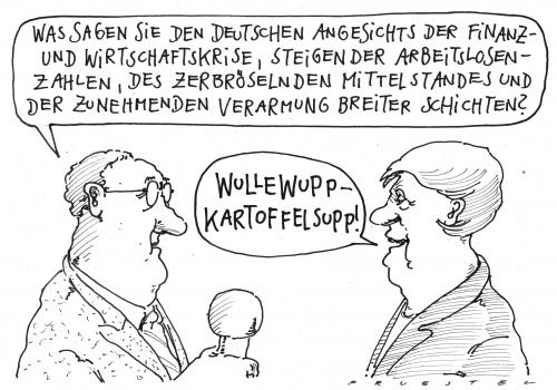 Cartoon: ganz einfach (medium) by Andreas Prüstel tagged merkel,finanz,wirtschafts,und,gesellschaftskrise