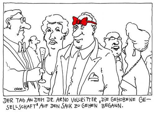 Cartoon: gehoben (medium) by Andreas Prüstel tagged gehobenegesellschaft,wohlhabende,oberezehntausend,gehobene gesellschaft,gesellschaft,party,wohlhabend,reich,reichtum,oberschicht,protest,skandal,widerstand,gehobene