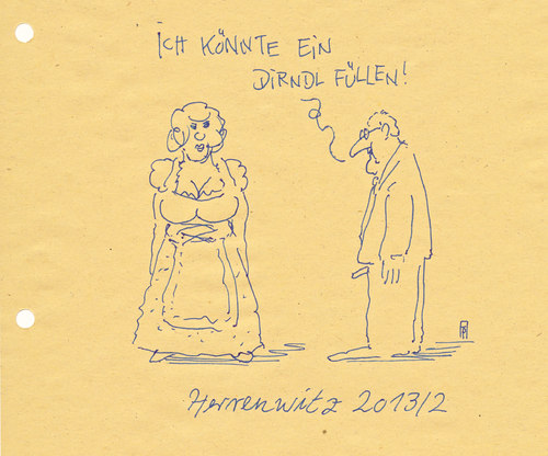 Cartoon: geschmacklos (medium) by Andreas Prüstel tagged herrenwitz,sexismus,rainer,brüderle,fdp,dirndl,karikatur,cartoon,herrenwitz,sexismus,rainer,brüderle,fdp,dirndl,karikatur,cartoon