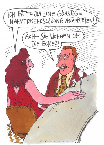 Cartoon: günstig (medium) by Andreas Prüstel tagged verkehr,bar,flirt,beziehung,partnerschaft,partnersuche,paar,mann,frau,verkehr,verkehrsmittel,verkehrsanbindung,nahverkehr,öffentliche,bvg,bar,kneipe,flirt,flirten,anmache,kennenlernen,date,rendezvous,verabredung,geschlechtsverkehr,sex,günstig