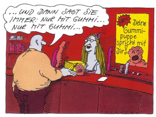 Cartoon: gummischutz (medium) by Andreas Prüstel tagged sexchop,single,kondom,gummipuppe,sexchop,single,gummipuppe,sex,bizarr,geschlechtsverkehr,neigung,perversion,erotik,erregung,gelüst,lust,sexualität,fetischismus,geschlechtsakt,safer sex,dildo,preservativ,kondom,gummi,latex,gummischutz,geschlechtskrankheit,kranheitsübertragung,aidsschutz,hiv schutz,safer,hiv,schutz