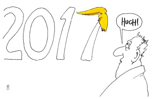 Cartoon: huch (medium) by Andreas Prüstel tagged zweitausendsiebzehn,präsidentschaft,donald,trump,usa,cartoon,karikatur,andreas,pruestel,zweitausendsiebzehn,präsidentschaft,donald,trump,usa,cartoon,karikatur,andreas,pruestel