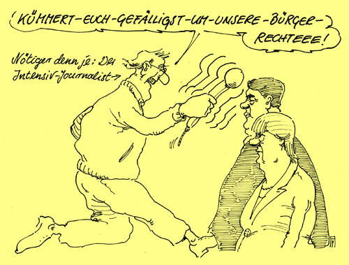 Cartoon: intensivjournalist (medium) by Andreas Prüstel tagged cartoon,spd,cdu,merkel,angela,gabriel,digmar,politiker,grundrechte,bürgerrechte,interview,presse,rundfunk,tv,demokratie,koalition,große,bundesregierung,journalist,journalismus,karikatur,andreas,pruestel,journalismus,journalist,tv,rundfunk,presse,interview,bürgerrechte,grundrechte,politiker,digmar,gabriel,angela,merkel,cdu,spd,cartoon,karikatur,andreas,pruestel