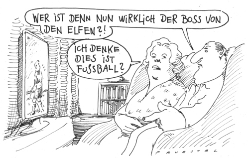 Cartoon: kapitano (medium) by Andreas Prüstel tagged fußballweltmeisterschaft,dfbteam,mannschaftskapitän,elfen,wm,fußball,fussball,sport