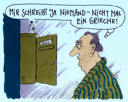 Cartoon: keine post (medium) by Andreas Prüstel tagged griechenland,reformliste,brief,eu,brüssel,schulden,finanzen,cartoon,karikatur,andreas,pruestel,griechenland,reformliste,brief,eu,brüssel,schulden,finanzen,cartoon,karikatur,andreas,pruestel