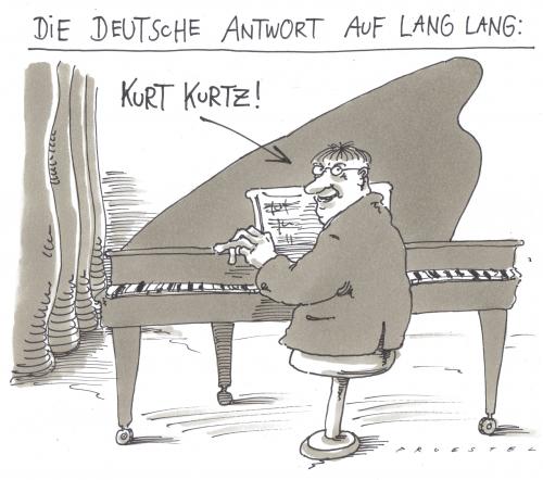 Cartoon: lang kurz (medium) by Andreas Prüstel tagged popklassik,piano,lang