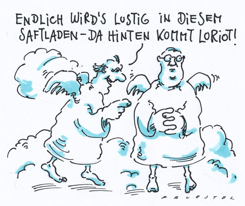 Cartoon: Loriot (medium) by Andreas Prüstel tagged loriot,tod,himmel,humor,loriot,tod,himmel,komiker