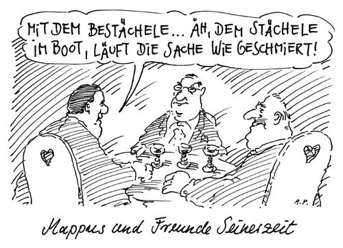 Cartoon: mappus und co (medium) by Andreas Prüstel tagged enbwdeal,stächele,mappus,mappus,stächele