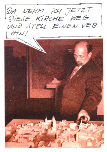 Cartoon: mein gott walter! (medium) by Andreas Prüstel tagged walter,ulbricht,ddr,sed,diktatur,staat,und,kirche