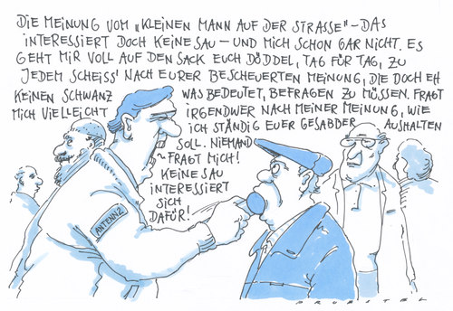 Cartoon: meinungsbefragung (medium) by Andreas Prüstel tagged meinungen,meinungsbefragung,normalbürger,kleiner,mann,von,der,strasse,sender,radio,meinungen,meinungsbefragung,normalbürger,kleiner,mann,von,der,strasse,sender,radio