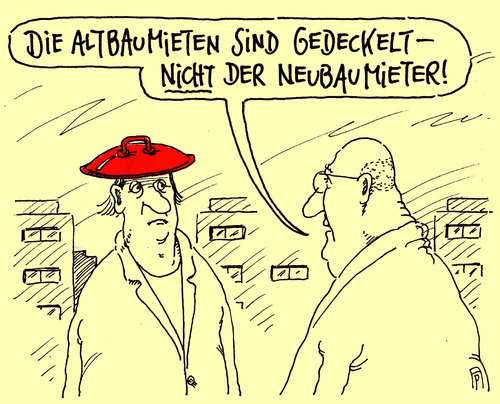 Cartoon: mietpreisbremse (medium) by Andreas Prüstel tagged miete,mietpreis,mietpreisbremse,deckelung,altbauten,neubauten,sanierte,mieter,cartoon,karikatur,andreas,pruestel,miete,mietpreis,mietpreisbremse,deckelung,altbauten,neubauten,sanierte,mieter,cartoon,karikatur,andreas,pruestel