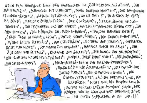 Cartoon: neubauer for ever (medium) by Andreas Prüstel tagged christine,neubauer,schauspielerin,tv,fernsehfilme,zdf,überbeschäftigung,überdruß,cartoon,karikatur,christine,neubauer,schauspielerin,tv,fernsehfilme,zdf,überbeschäftigung,überdruß,cartoon,karikatur