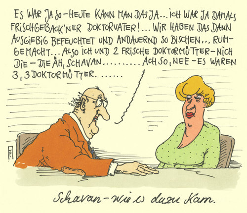 Cartoon: nochma schavan (medium) by Andreas Prüstel tagged annette,schavan,doktorarbeit,doktorvater,bundesbildungsministerin,rücktritt,cartoon,karikaturtt,annette,schavan,doktorarbeit,doktorvater,bundesbildungsministerin,rücktritt,cartoon,karikaturtt