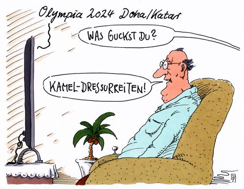 Cartoon: olympia 2024 (medium) by Andreas Prüstel tagged olympia,zwanzigvierundzwanzig,doha,katar,kamel,kameldressurreiten,cartoon,karikatur,andreas,pruestel,olympia,zwanzigvierundzwanzig,doha,katar,kamel,kameldressurreiten,cartoon,karikatur,andreas,pruestel