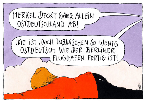 Cartoon: ostdeutsche (medium) by Andreas Prüstel tagged groko,cdu,csu,ministerposten,merkel,ostdeutsche,berliner,großflughafen,cartoon,karikatur,andreas,pruestel,groko,cdu,csu,ministerposten,merkel,ostdeutsche,berliner,großflughafen,cartoon,karikatur,andreas,pruestel