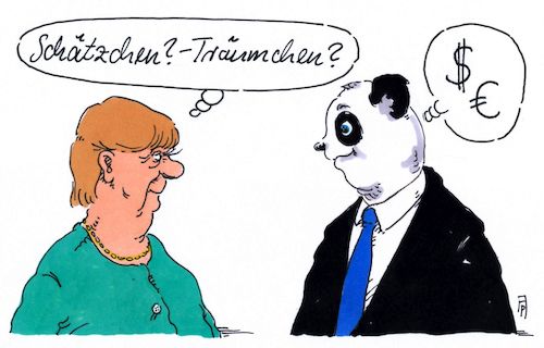 Cartoon: pandapolitik (medium) by Andreas Prüstel tagged china,deutschland,annäherung,merkel,xi,jinping,pandabären,schätzchen,träumchen,cartoon,karikatur,andreas,pruestel,china,deutschland,annäherung,merkel,xi,jinping,pandabären,schätzchen,träumchen,cartoon,karikatur,andreas,pruestel