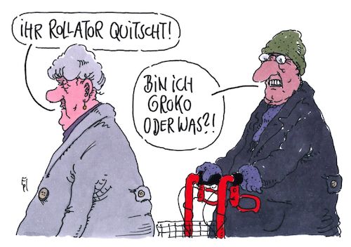 Cartoon: quitsch (medium) by Andreas Prüstel tagged groko,verhandlungen,rollator,cartoon,karikatur,andreas,pruestel,groko,verhandlungen,rollator,cartoon,karikatur,andreas,pruestel
