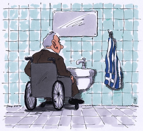 Cartoon: schäuble (medium) by Andreas Prüstel tagged wolfgang,schäuble,finanzminister,griechenland,schuldenkrise,eu,europa,euro,cartoon,karikatur,andreas,pruestel