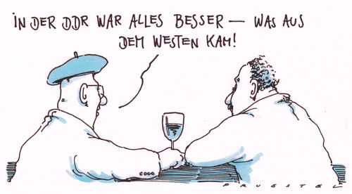 Cartoon: seinerzeit (medium) by Andreas Prüstel tagged ddr,brd,deutsche,teilung,erinnerung,ddr,brd,deutsche,teilung,erinnerung