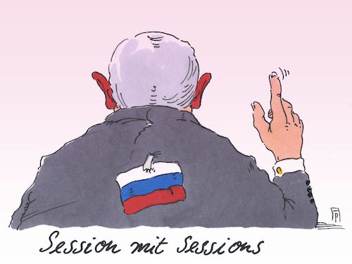 Cartoon: sessions (medium) by Andreas Prüstel tagged usa,justizminister,james,sessions,anhörung,senat,russlandaffäre,trump,fbichef,comey,entlassung,cartoon,karikatur,andreas,pruestel,usa,justizminister,james,sessions,anhörung,senat,russlandaffäre,trump,fbichef,comey,entlassung,cartoon,karikatur,andreas,pruestel