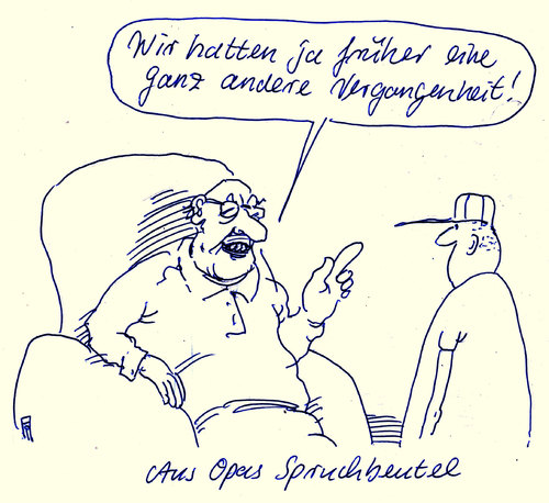 Cartoon: spruchbeutel (medium) by Andreas Prüstel tagged spruchbeutel,sprüche,weisheiten,vergangenheit,pruestel,andreas,karikatur,cartoon,enkel,opa,vergangenheit,weisheiten,sprüche,spruchbeutel,opa,enkel,cartoon,karikatur,andreas,pruestel