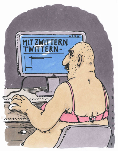 Cartoon: TZWITTERN (medium) by Andreas Prüstel tagged kontakte,internet,twitter,zwitter,intersexuallität,intersexuallität,zwitter,twitter,internet,kontakte,netzwerke,social network,soziale netzwerke,web,social,network,soziale