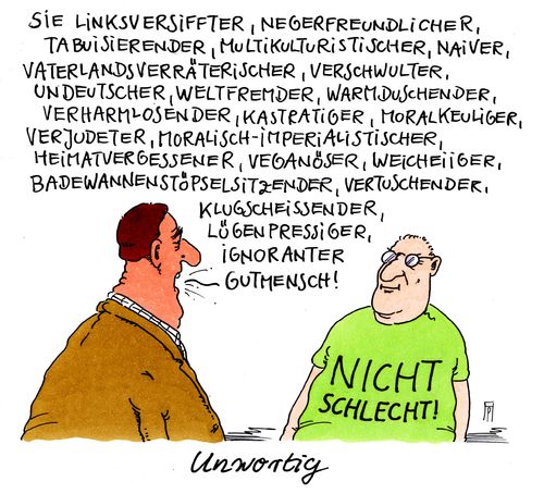 Cartoon: unwort des Jahres (medium) by Andreas Prüstel tagged pruestel,andreas,karikatur,cartoon,dünnschiß,verbaler,vokabular,gutmensch,jahres,des,unwort,unwort,des,jahres,gutmensch,vokabular,verbaler,dünnschiß,cartoon,karikatur,andreas,pruestel