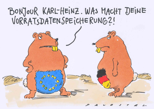 Cartoon: vorratsdatenspeicherung (medium) by Andreas Prüstel tagged vorratsdatenspeicherung,eurichtlinie,brüssel,deutschland,eu,hamster,telekommunikationsdaten,brüssel,deutschland,hamster,telekommunikationsdaten,eu,eurichtlinie,vorratsdatenspeicherung,telekom