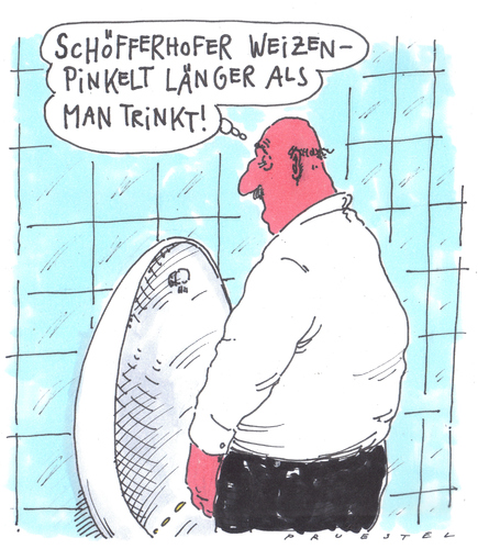 Cartoon: weizen (medium) by Andreas Prüstel tagged biersorte,werbung,wc,biersorte,werbung,wc,toilette,klo,bad,pinkeln,urinieren,schöfferhofer,weizenbier,bier,alkohol