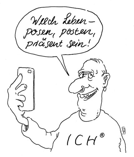 Cartoon: welch leben! (medium) by Andreas Prüstel tagged internet,soziale,netzwerke,posen,posten,präsenz,influenzer,selfie,cartoon,karikatur,andreas,pruestel,internet,soziale,netzwerke,posen,posten,präsenz,influenzer,selfie,cartoon,karikatur,andreas,pruestel