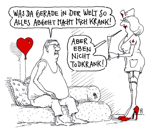 Cartoon: weltschmerz (medium) by Andreas Prüstel tagged welt,kriege,konflikte,karank,krankheit,todkrank,bordell,puff,prostitution,rollenspiel,krankenschwester,cartoon,karikatur,andreas,pruestel,welt,kriege,konflikte,karank,krankheit,todkrank,bordell,puff,prostitution,rollenspiel,krankenschwester,cartoon,karikatur,andreas,pruestel