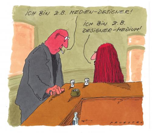 Cartoon: wichtige menschen (medium) by Andreas Prüstel tagged medium,mediendesign