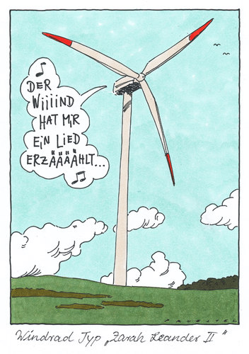 Cartoon: zarah leander (medium) by Andreas Prüstel tagged schlager,zarahleander,wind,windrad,windenergie,alternativenergie,schlager,wind,windrad,windenergie,alternativenergie,alternative,energien