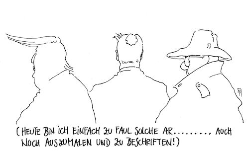 Cartoon: zu faul (medium) by Andreas Prüstel tagged trump,seehofer,verfassungsschutz,nsu,zeichner,karikaturist,überdruß,faulheit,cartoon,karikatur,andreas,pruestel,trump,seehofer,verfassungsschutz,nsu,zeichner,karikaturist,überdruß,faulheit,cartoon,karikatur,andreas,pruestel