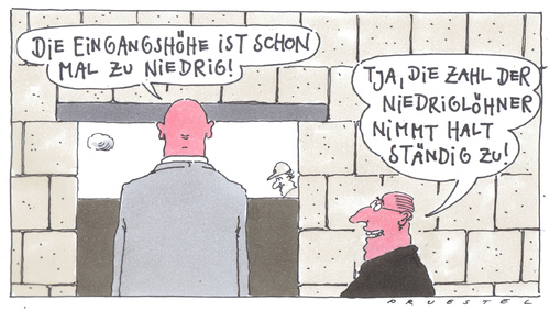 Cartoon: zu niedrig (medium) by Andreas Prüstel tagged niedriglöhne,niedriglöhne,lohn,kähne,gehalt,gehälter,job,beruf,arbeit,karriere,angestellter,arbeitnehmer,arbeitgeber,jobs