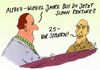 Cartoon: alfred (small) by Andreas Prüstel tagged rente,rentner,alfred,steuern,cartoon,karikatur,andreas,pruestel