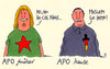 Cartoon: APO (small) by Andreas Prüstel tagged apo,pegida,ho,chi,minh,islam,islamfeindlichkeit,moslem,cartoon,karikatur,andreas,pruestel
