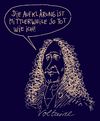 Cartoon: aufklärung (small) by Andreas Prüstel tagged voltaire,aufklärer,aufklärung,gegenwart,philosophie,schriftsteller,cartoon,karikatur,andreas,pruestel