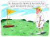 Cartoon: ausgleich (small) by Andreas Prüstel tagged usa,trump,nationalpark,utah,naturschutzgebiete,golf,golfplätze,cartoon,karikatur,andreas,pruestel