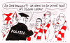Cartoon: bengalos (small) by Andreas Prüstel tagged fußball,fans,ultras,bengalos,gewalt