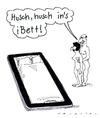 Cartoon: bettmode (small) by Andreas Prüstel tagged ipad,bett